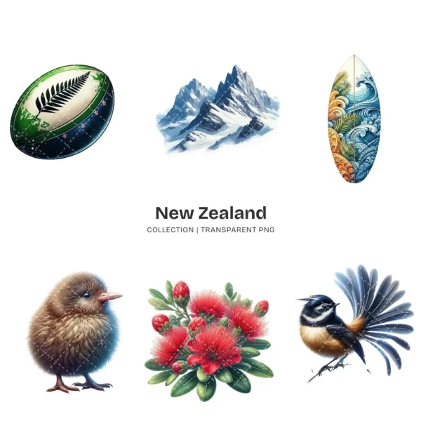 New Zealand PNG Clipart Collection - 56 PNG, Scenic Landscape Graphics, Majestic Mountains Printables, Commercial use, Digital download