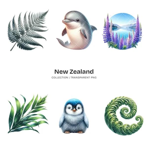 New Zealand PNG Clipart Collection - 56 PNG, Scenic Landscape Graphics, Majestic Mountains Printables, Commercial use, Digital download