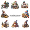 Camping Gnome PNG Clipart Collection - 54 PNG, Outdoor Adventure Graphics, Whimsical Phases Printables, Commercial use, Digital download