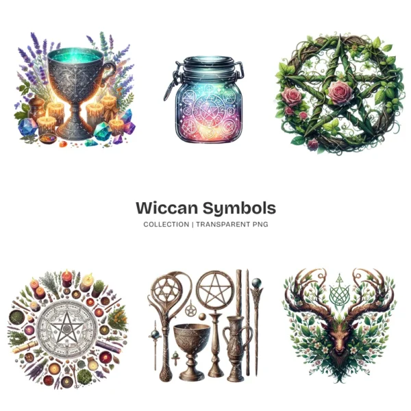 Wiccan Symbols PNG Clipart Collection - 89 PNG, Ancient and Spiritual Graphics, Mystical, Pagan Printables, Commercial use, Digital download