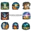 Camping Landscape PNG Clipart Collection - 60 PNG, Outdoor Scenery Graphics, Adventure Printables, Commercial use, Digital download