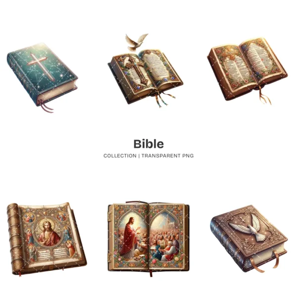 Bible PNG Clipart Collection - 85 PNG, Scripture Graphics, Cross, Jesus, Religious Faith Printables, Commercial use, Digital download