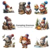 Camping Gnome PNG Clipart Collection - 54 PNG, Outdoor Adventure Graphics, Whimsical Phases Printables, Commercial use, Digital download