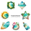 Tropical Beach PNG Clipart Collection - 57 PNG, Seaside Summer Graphics, Summer Paradise Printables, Commercial use, Digital download
