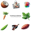 Cooking & Baking PNG Clipart Collection - 154 PNG, Mom’s Kitchen Graphics, Kitchen Ingredients Printables, Commercial use, Digital download