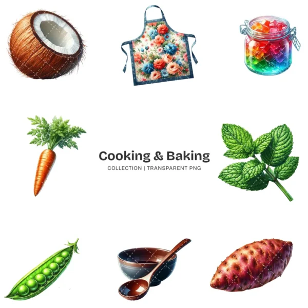 Cooking & Baking PNG Clipart Collection - 154 PNG, Mom’s Kitchen Graphics, Kitchen Ingredients Printables, Commercial use, Digital download