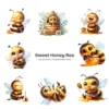Sweet Honey Bee PNG Clipart Collection - 59 PNG, Cute Bees Graphics, Bee Stickers, Honey Comb Printables, Commercial use, Digital download