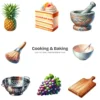 Cooking & Baking PNG Clipart Collection - 154 PNG, Mom’s Kitchen Graphics, Kitchen Ingredients Printables, Commercial use, Digital download