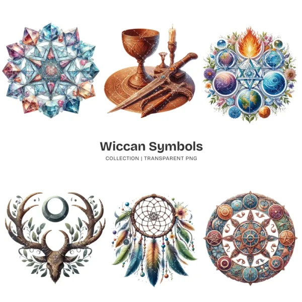 Wiccan Symbols PNG Clipart Collection - 89 PNG, Ancient and Spiritual Graphics, Mystical, Pagan Printables, Commercial use, Digital download