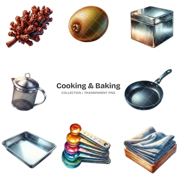 Cooking & Baking PNG Clipart Collection - 154 PNG, Mom’s Kitchen Graphics, Kitchen Ingredients Printables, Commercial use, Digital download