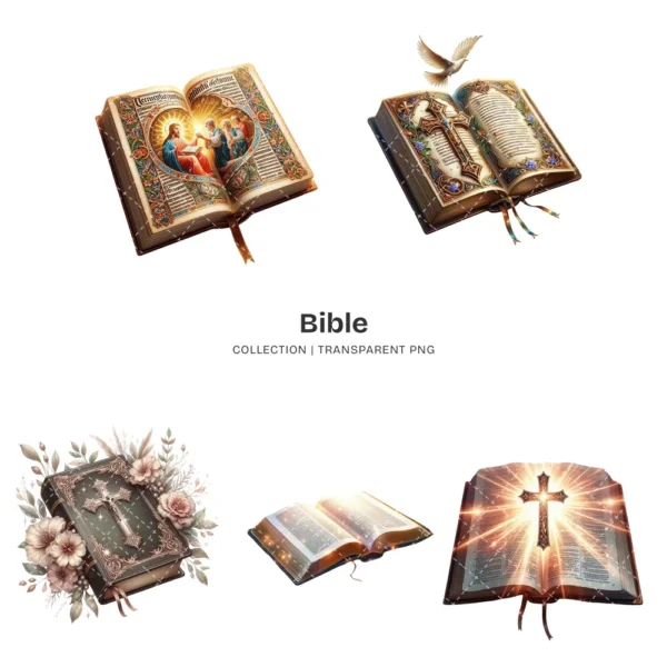 Bible PNG Clipart Collection - 85 PNG, Scripture Graphics, Cross, Jesus, Religious Faith Printables, Commercial use, Digital download
