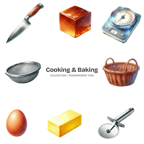 Cooking & Baking PNG Clipart Collection - 154 PNG, Mom’s Kitchen Graphics, Kitchen Ingredients Printables, Commercial use, Digital download