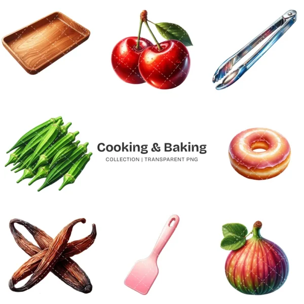 Cooking & Baking PNG Clipart Collection - 154 PNG, Mom’s Kitchen Graphics, Kitchen Ingredients Printables, Commercial use, Digital download
