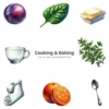 Cooking & Baking PNG Clipart Collection - 154 PNG, Mom’s Kitchen Graphics, Kitchen Ingredients Printables, Commercial use, Digital download
