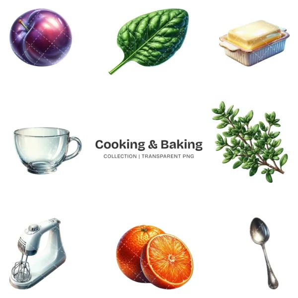 Cooking & Baking PNG Clipart Collection - 154 PNG, Mom’s Kitchen Graphics, Kitchen Ingredients Printables, Commercial use, Digital download
