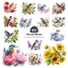 Floral Birds PNG Clipart Collection - 60 PNG, Spring Birds Graphics, Birds On Branch, Blossom Printables, Commercial use, Digital download