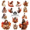 Autumn Girl PNG Clipart Collection - 63 PNG, Autumn Fashion Graphics, Fall Season Printables, Commercial use, Digital download