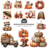Animal Print Autumn PNG Clipart Collection - 60 PNG, Fall Fashion Graphics, Woodland Autumn Printables, Commercial use, Digital download