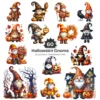 Halloween Gnome PNG Clipart Collection - 60 PNG, Pumpkin, Witchy Gnome Graphics, Spooky Printables, Commercial use, Digital download