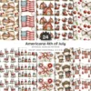 Americana 4th of July Seamless Patterns, Rustic Farmhouse JPEG, Patriotic Pattern, Red White Blue Repeating Pattern, Digital Scrapbook Paper