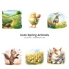 Cute Spring Animals PNG Clipart Collection - 66 PNG, Baby Animals Graphics, Pastel Nursery Printables, Commercial use, Digital download