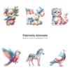 Patriotic Animals Nursery PNG Clipart - 60 PNG, 4th of July Graphics, Independence Day Printables, Commercial use, Digital download