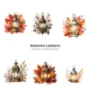 Autumn Lantern PNG Clipart Collection - 68 PNG, Fall Season Graphics, ,Fantasy Floral Lantern Printables, Commercial use, Digital download