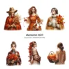 Autumn Girl PNG Clipart Collection - 63 PNG, Autumn Fashion Graphics, Fall Season Printables, Commercial use, Digital download