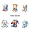Sleepy Animals PNG Clipart Collection - 60 PNG, Dreamy Animal Graphics, Cute Pet Animal Printables, Commercial use, Digital download