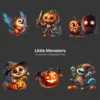 Little Monsters PNG Clipart Collection - 70 PNG, Eerie Graphics, Cute Halloween Printables, Commercial use, Digital download