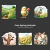 Cute Spring Animals PNG Clipart Collection - 66 PNG, Baby Animals Graphics, Pastel Nursery Printables, Commercial use, Digital download