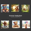 Summer Teddy Bear PNG Clipart Collection (P2) - 60 PNG, Coastal Teddy Bear Graphics, Tropical Printables, Commercial use, Digital download