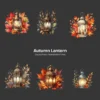 Autumn Lantern PNG Clipart Collection - 68 PNG, Fall Season Graphics, ,Fantasy Floral Lantern Printables, Commercial use, Digital download