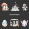 Dragon Kingdom Nursery PNG Clipart - 124 PNG, Knight Graphics, Baby Dragon, Fairy Tale Printables, Commercial use, Digital download