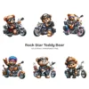 Rockstar Teddy Bear PNG Clipart Collection - 56 PNG, Teddy Bear on A Bike Graphics, Fluffy Teddy Printables, Commercial use,Digital download