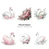 Swan PNG Clipart Collection - 64 PNG, Floral Swan Graphics, Girls Birthday Art, Baby Shower Printables, Commercial use, Digital download