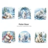 Polar Bear PNG Clipart Collection - 62 PNG, Winter Bear Graphics, Arctic Bear, Snowy Forest Printables, Commercial use, Digital download