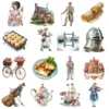 England Watercolor Clipart Bundle - 295+ transparent PNG, Corgi png, Stonehenge art, Big Ben, London Eye, Commercial use, Digital download