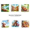 Summer Teddy Bear PNG Clipart Collection (P2) - 60 PNG, Coastal Teddy Bear Graphics, Tropical Printables, Commercial use, Digital download