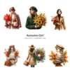 Autumn Girl PNG Clipart Collection - 63 PNG, Autumn Fashion Graphics, Fall Season Printables, Commercial use, Digital download