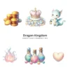 Dragon Kingdom Nursery PNG Clipart - 124 PNG, Knight Graphics, Baby Dragon, Fairy Tale Printables, Commercial use, Digital download