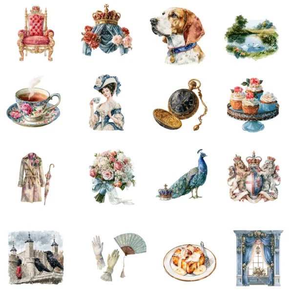 England Watercolor Clipart Bundle - 295+ transparent PNG, Corgi png, Stonehenge art, Big Ben, London Eye, Commercial use, Digital download