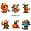 Little Monsters PNG Clipart Collection - 70 PNG, Eerie Graphics, Cute Halloween Printables, Commercial use, Digital download