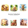 Summer Teddy Bear PNG Clipart Collection (P2) - 60 PNG, Coastal Teddy Bear Graphics, Tropical Printables, Commercial use, Digital download