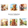 Summer Teddy Bear PNG Clipart Collection (P2) - 60 PNG, Coastal Teddy Bear Graphics, Tropical Printables, Commercial use, Digital download