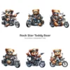 Rockstar Teddy Bear PNG Clipart Collection - 56 PNG, Teddy Bear on A Bike Graphics, Fluffy Teddy Printables, Commercial use,Digital download