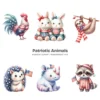 Patriotic Animals Nursery PNG Clipart - 60 PNG, 4th of July Graphics, Independence Day Printables, Commercial use, Digital download