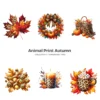 Animal Print Autumn PNG Clipart Collection - 60 PNG, Fall Fashion Graphics, Woodland Autumn Printables, Commercial use, Digital download