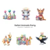 Safari Animals Party PNG Clipart Collection - 85 PNG, Jungle Birthday Graphics, Baby Shower Printables, Commercial use, Digital download
