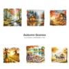 Autumn Scenes PNG Clipart Collection - 60 PNG, Cozy Fall Landscape Graphics, Autumn Cottage Printables, Commercial use, Digital download